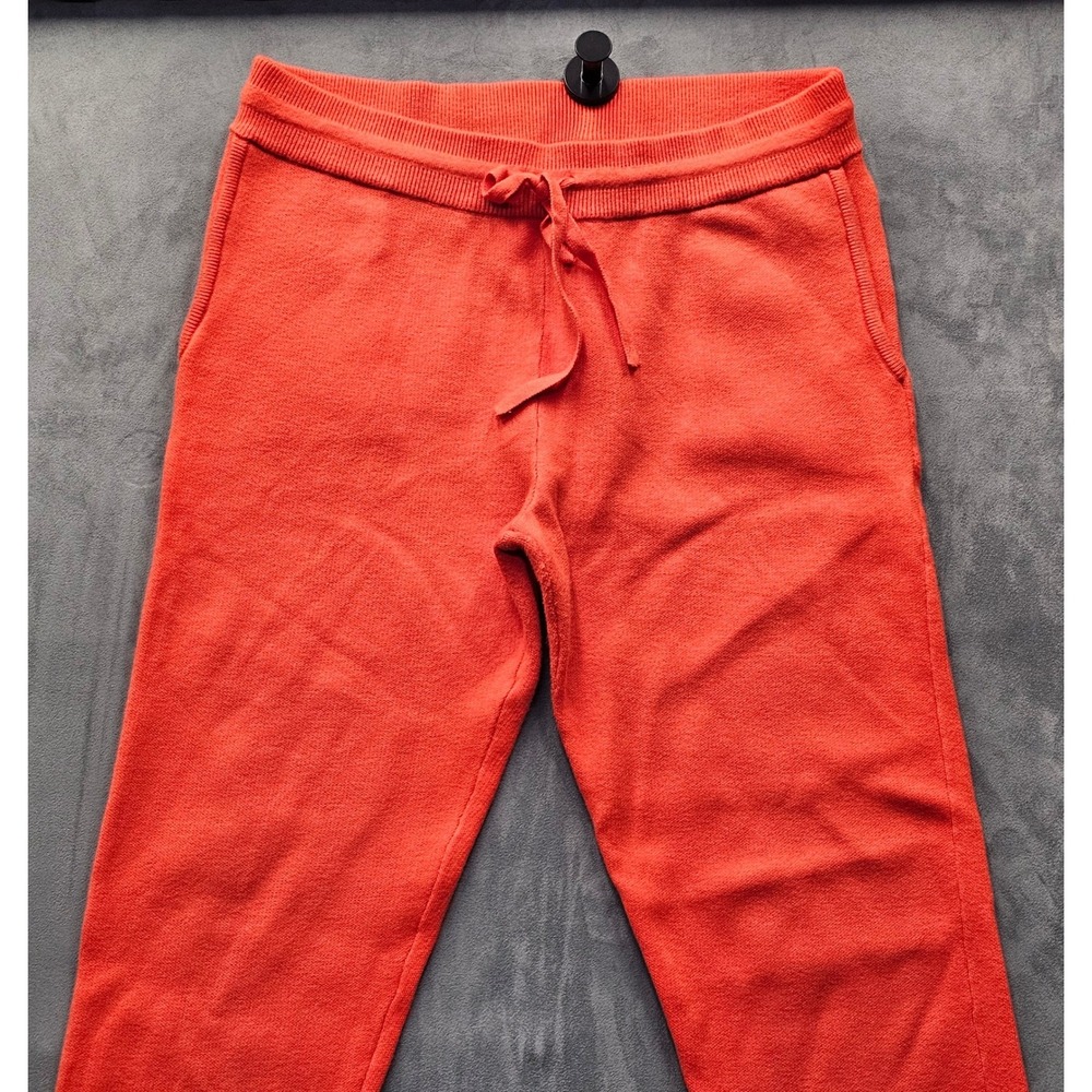 MONROW Women Orange Knit Joggers Drawstring Sweatpants HB0634 Size Medium